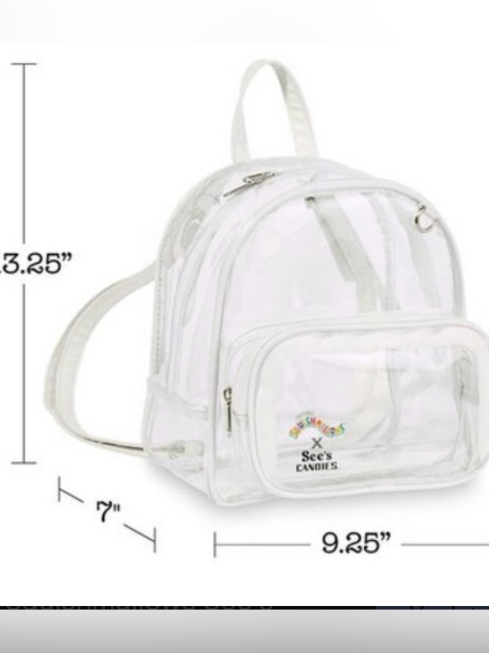 SQUISHMALLOW’s See’s Candies Clear Mini Backpack 25’
